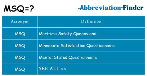 msq meaning.